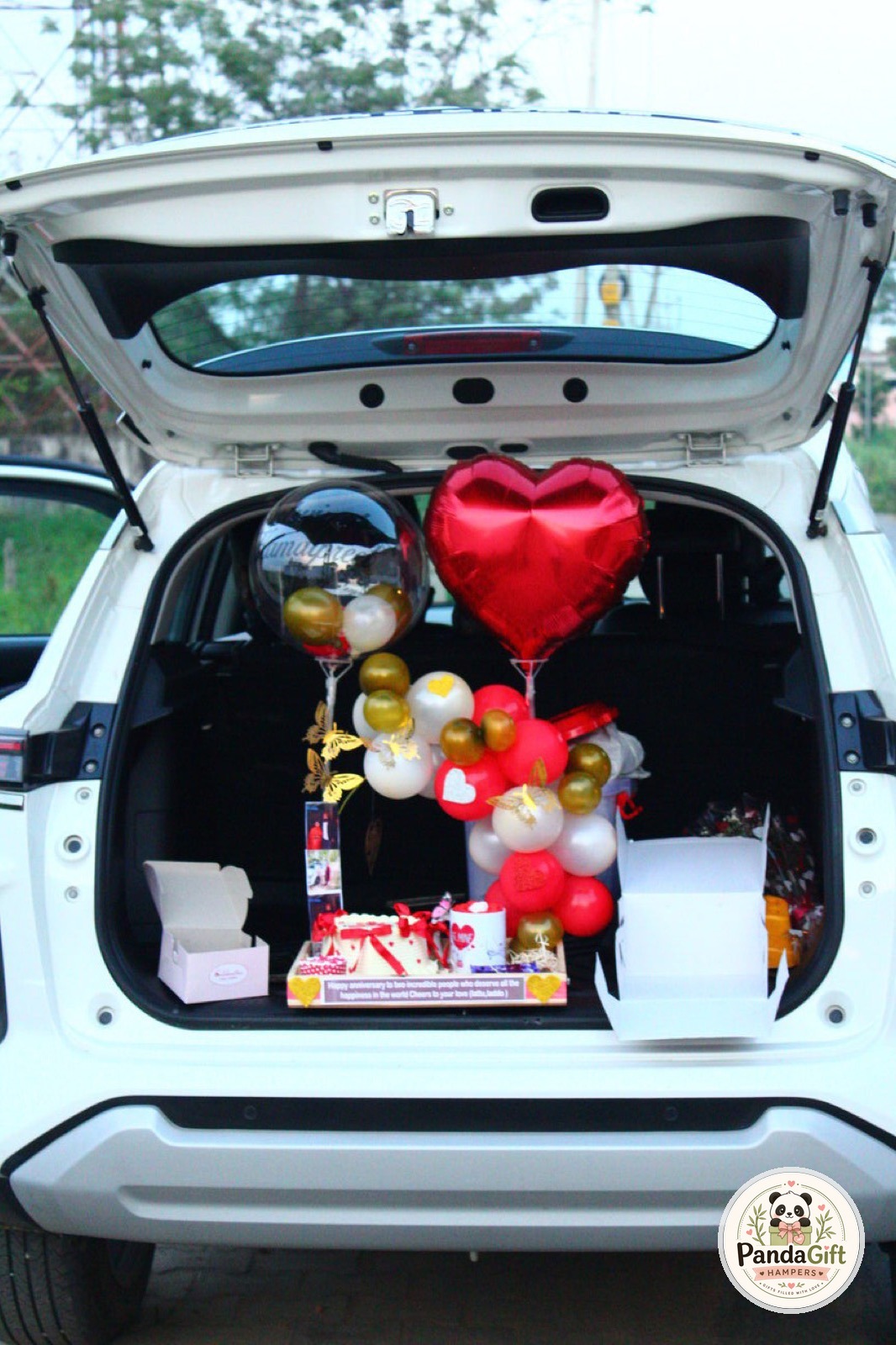 Luxury Car Boot Anniversary Surprise Setup