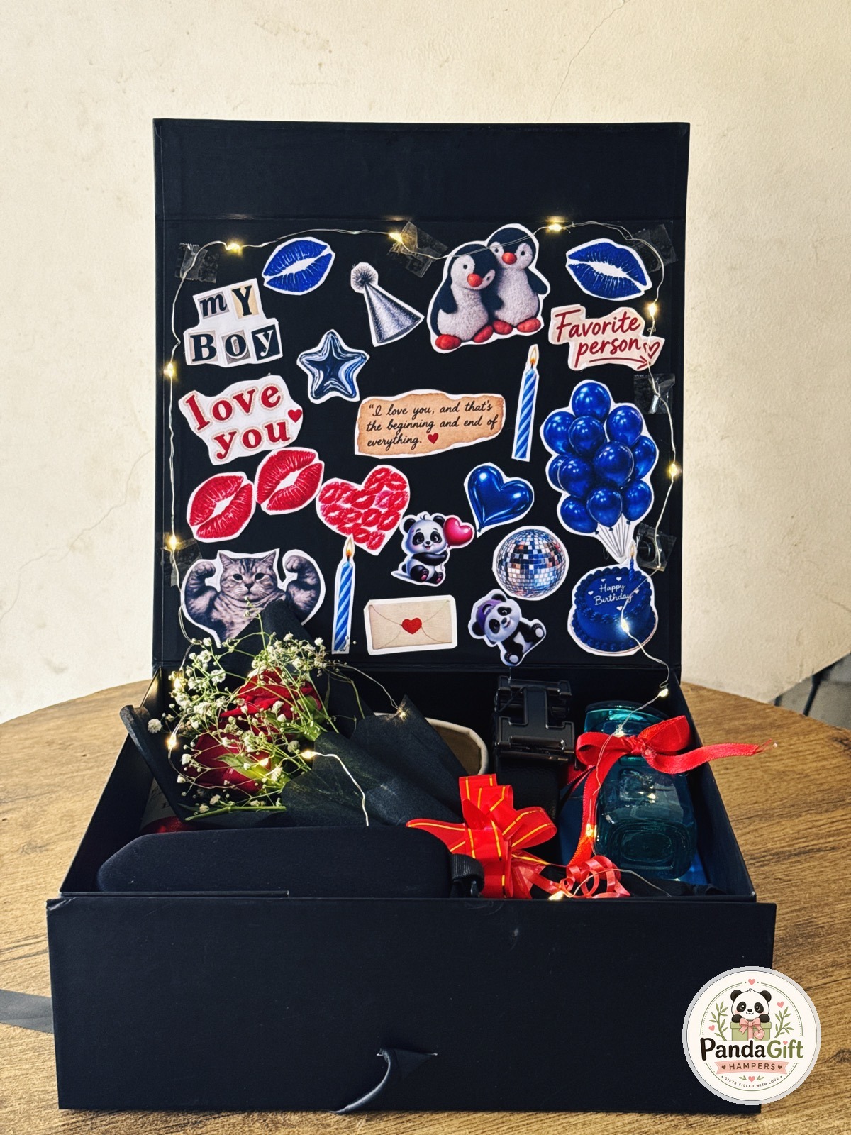 My Boy Luxury Black Trunk Birthday Hamper