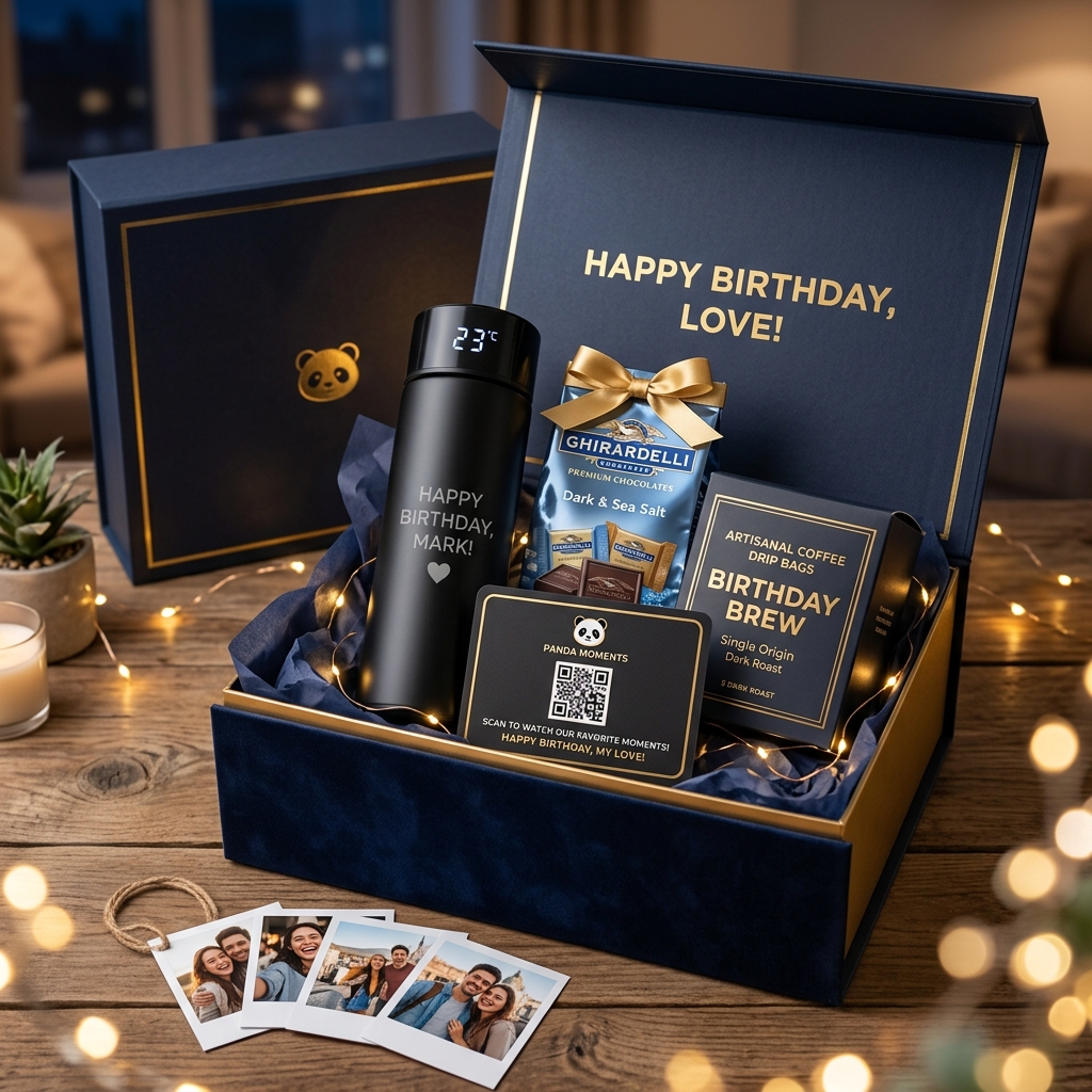 Boyfriend Milestone Box with Customized Bottle & QR Video